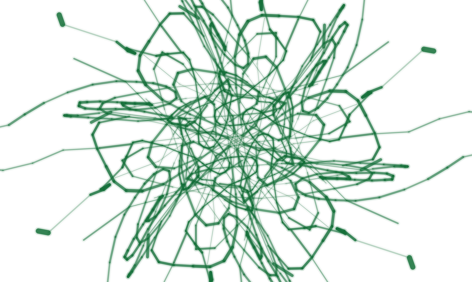 Clarion output, green radial bursts on black